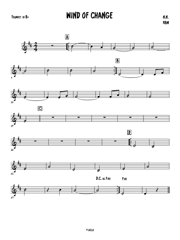 Wind of Change - Trumpet in BB (TR) | PDF