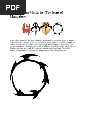 Mandalorian Mysteries- The Icons of Mandalore