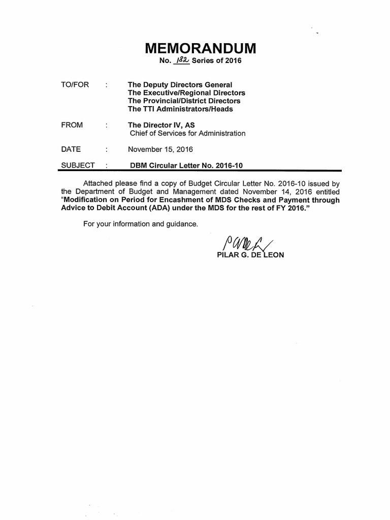 Sample memorandum pdf cheque payments