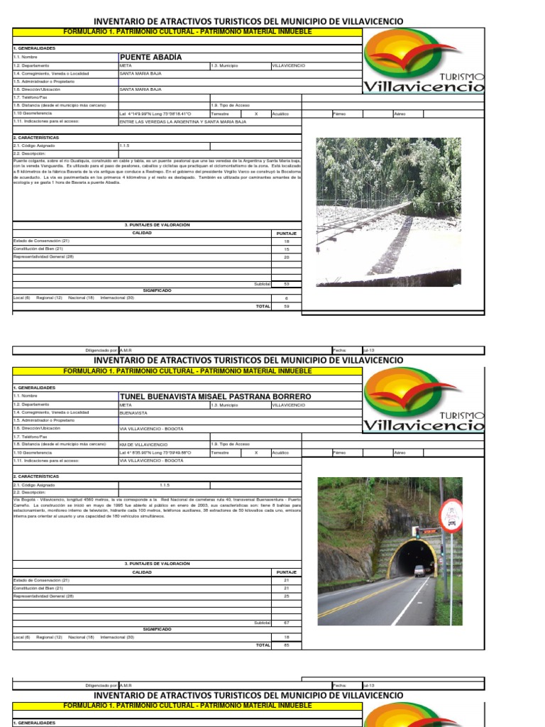 Inventario turistico Villavicencio 2014 | Bogotá  