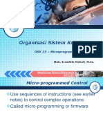 Organisasi Sistem Komputer: OSK 13 - Microprogrammed Control