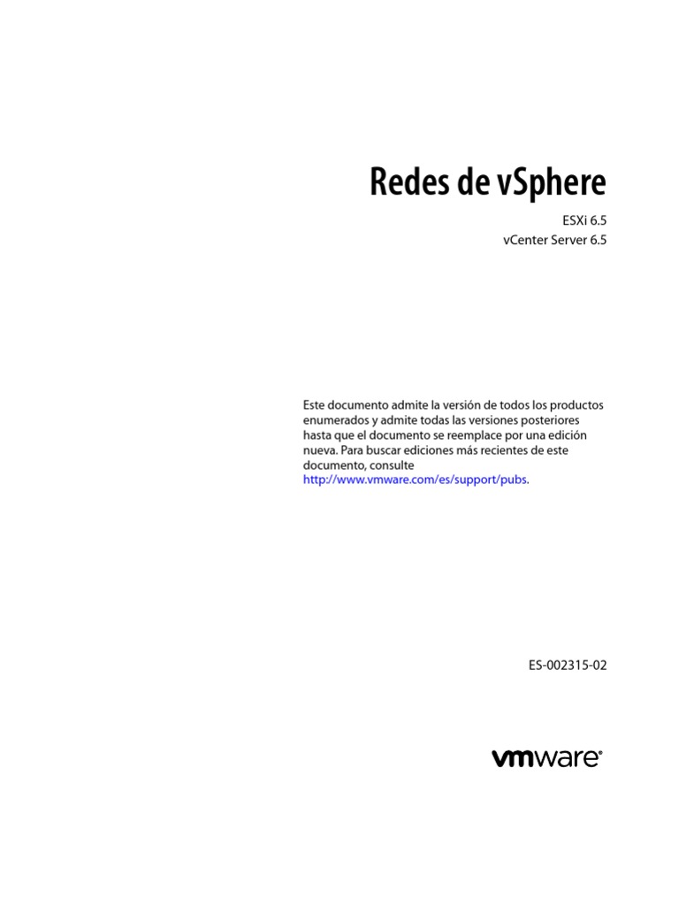 Vsphere Esxi Vcenter Server 65 Networking Guide | PDF | Conmutador de ...