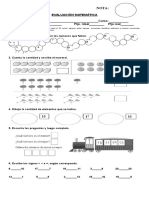 Prueba Matematica Primero Numeros Hasta 20 PRIMERO 2017