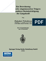 Fukuhei Takabeya Auth. Zur Berechnung Des Beiderseits Eingemauerten Trägers Unter Besonderer Berücksichtigung Der Längskraft