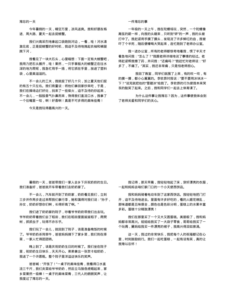 难忘的一天作文| PDF