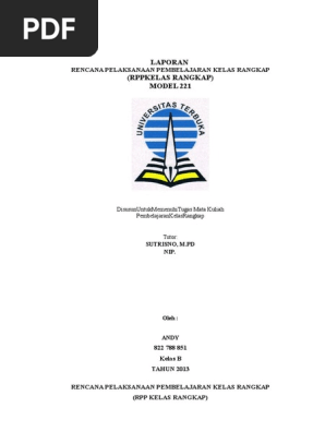 Laporan Pembelajaran Kelas Rangkap Ut Tutorial Lif Co Id
