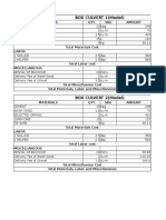 Estimate For Box Culvert 1 and Box Culvert 2