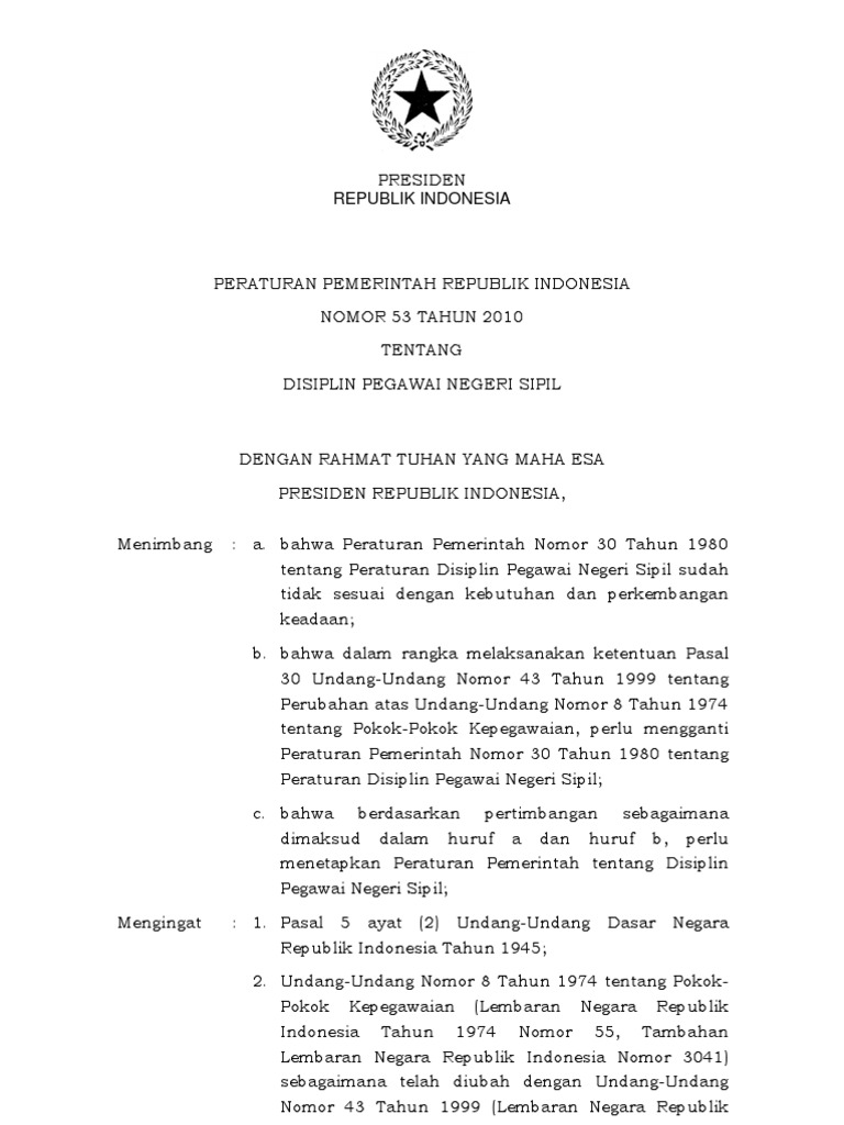 Pp No53 Th 2010 Displin Pns
