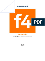 F4transkript v6 Manual