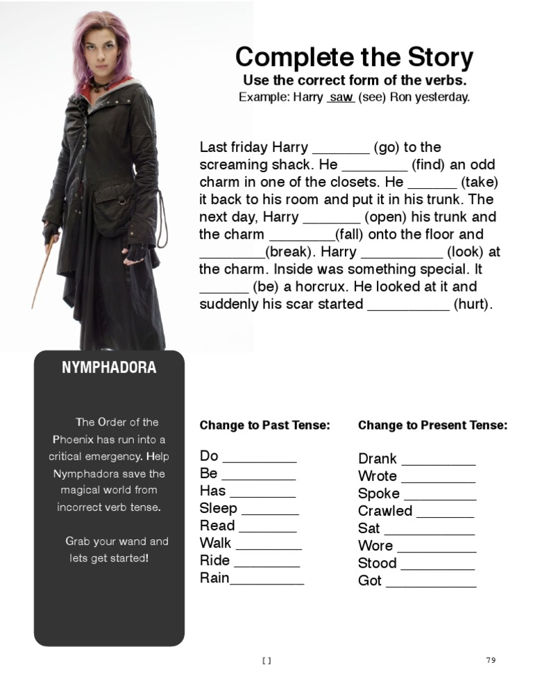 Harry Potter Verb Tense 2 PDF