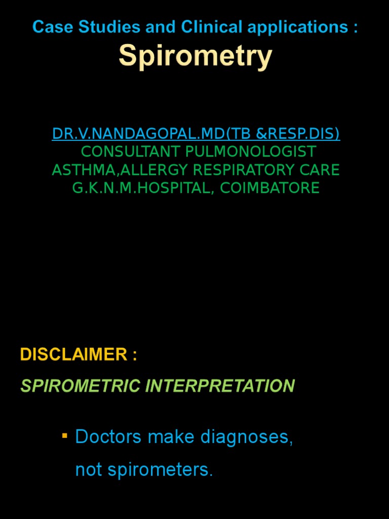 Spirometry Case Studies PDF Asthma Cough