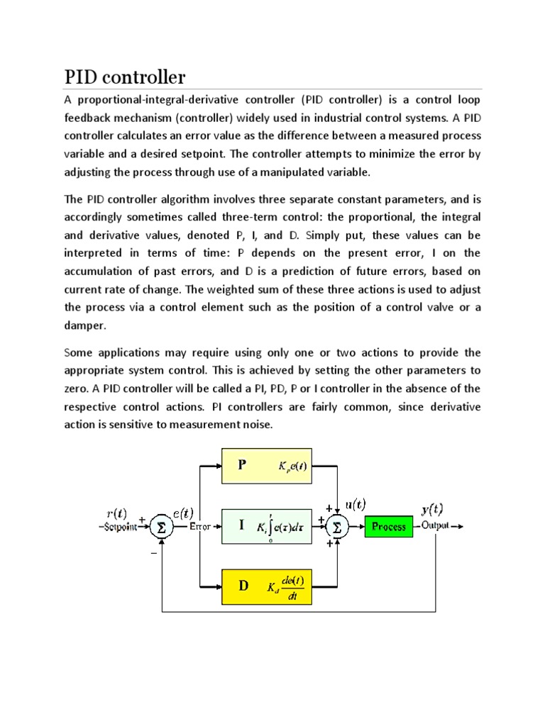 PID controller explained | PDF | Applied Mathematics | Analysis