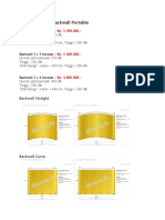 Portable Backwall Prices and Sizes in Indonesia