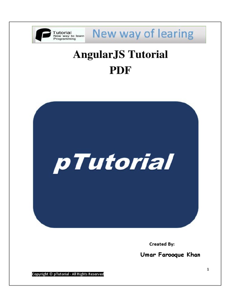 Angularjs Tutorial PDF | PDF