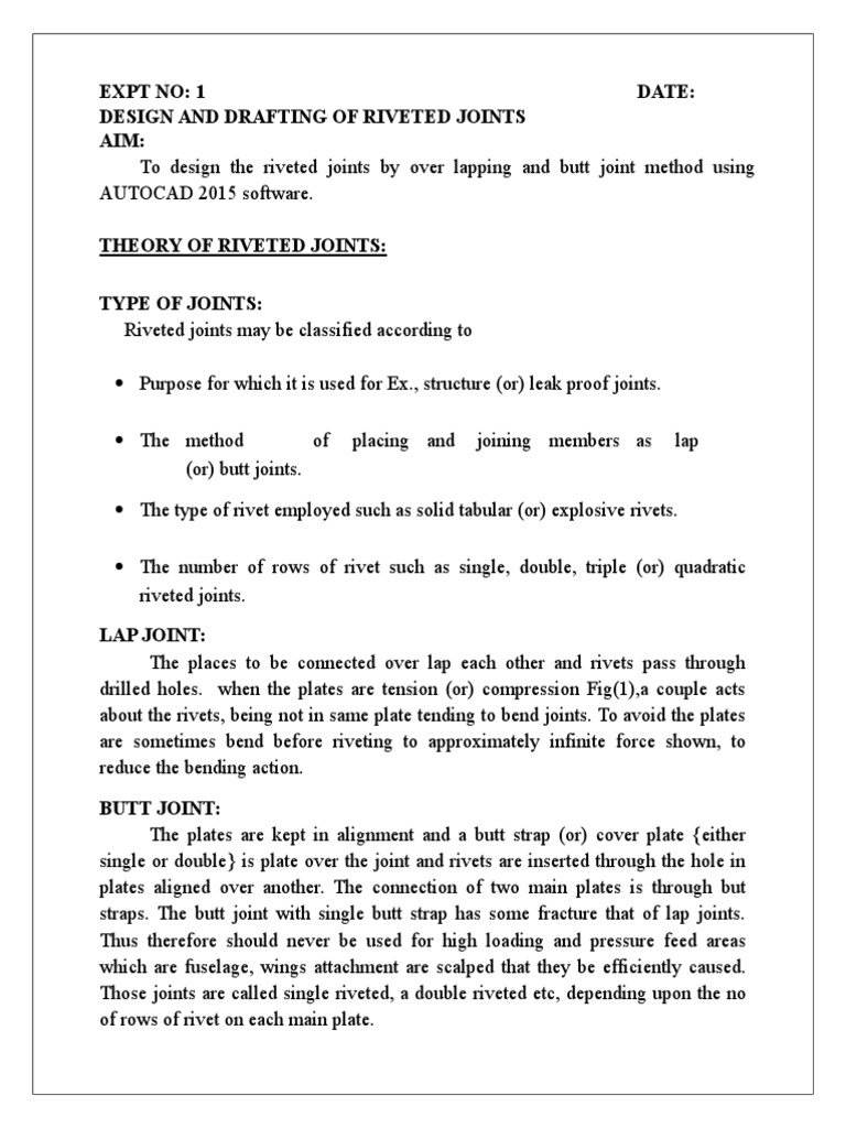 Design of Riveted Joints in CAD | PDF | Gear | Aircraft
