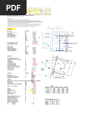 Moment Connection Design Analysis | PDF