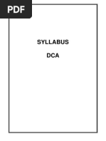 DCA Syllabus