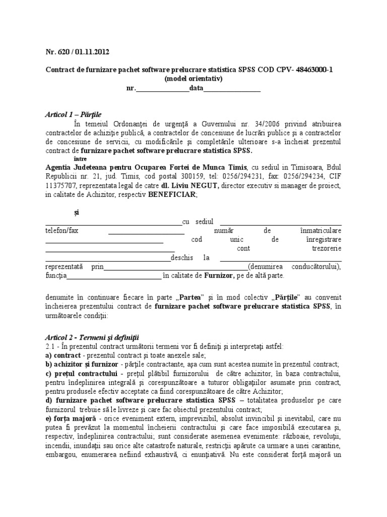 Model Contract Software | PDF
