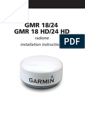 Teasing egoisme Forbløffe Garmin GMR 18 HD Radar Dome Owners Manual | PDF