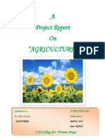 A Project Report On "Agriculture": S.D.College For Women Moga