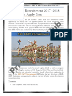 SSC CAPF Recruitment 2017–2018 Notification Apply Now
