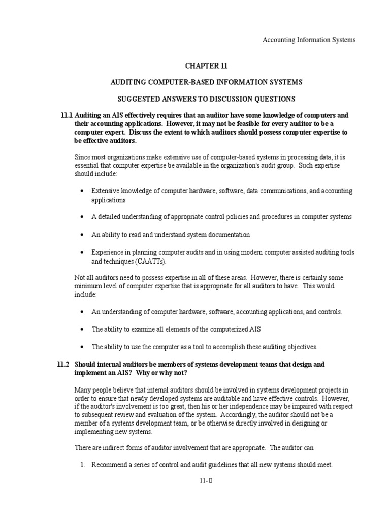 Auditing Computer-Based Information Systems | PDF | Internal Audit ...