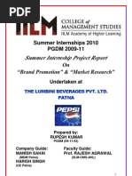 Download Pepsi Project 2010 Brand Promotion  by Rupesh Singh SN34630942 doc pdf