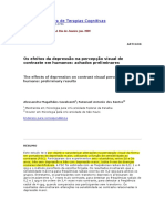 Os Efeitos Da Depressão Na Percepção Visual de Contraste em Humanos - Achados Preliminares