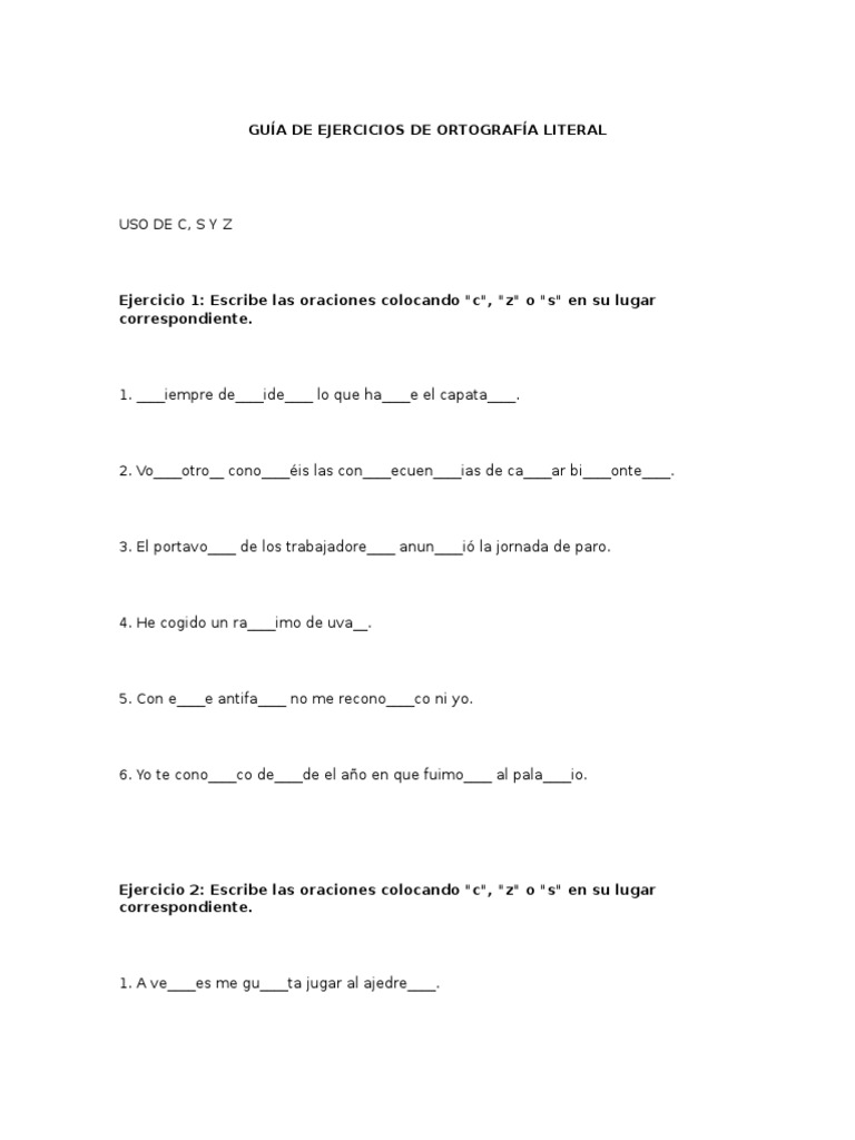 gu-a-de-ejercicios-de-ortograf-a-literal-uso-de-la-c-s-y-z