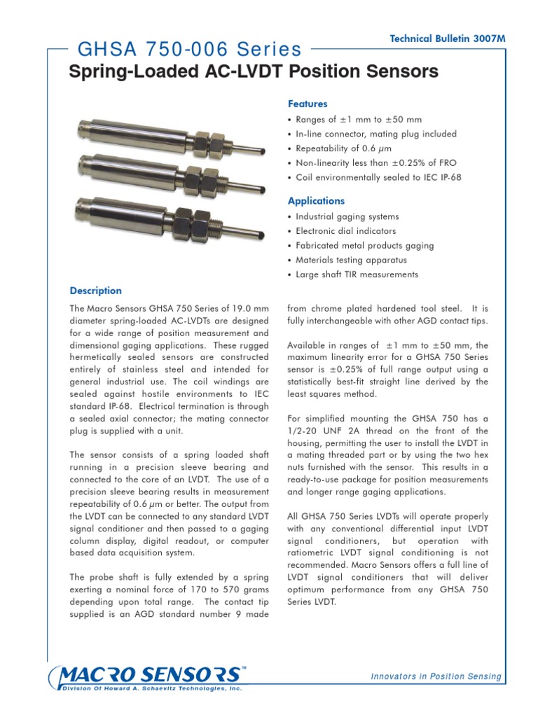 Ghsa 750-006 Metric Datasheet | Electrical Connector | Sensor