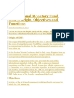 IMF Origin Objectives Functions