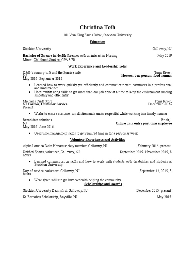 Website resume pdf