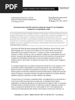 Comunicado FMI Febrero 2017