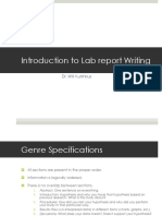 Introduction To Report Writing