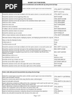 Select Cells, Columns, Rows, or Objects in Worksheets and Workbooks by Using Shortcut Keys