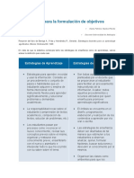 Claves para La Formulación de Objetivos