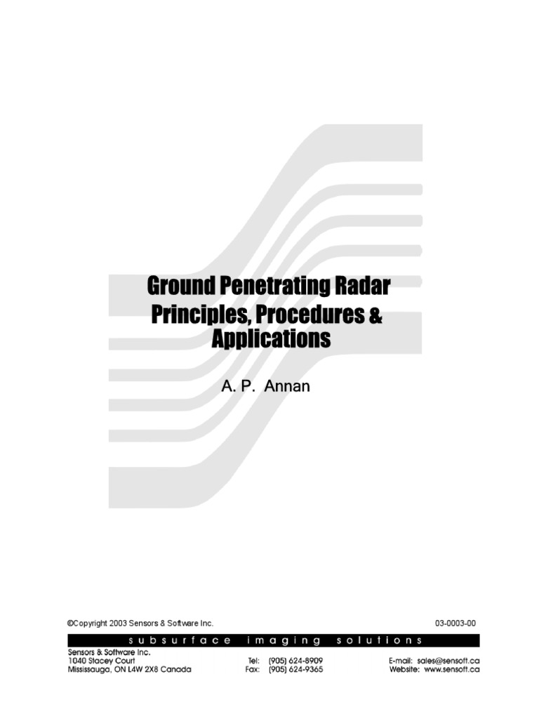 Sensors and Software GPR Manual PDF | PDF | Magnetic Field | Electric Field