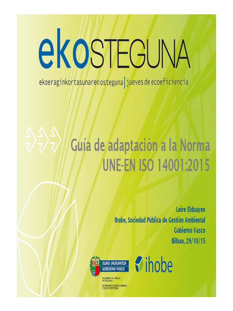 Guía para la Norma ISO 14001:2015 | PDF | Evaluación del ciclo de vida ...