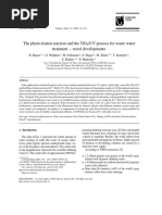 The photo-fenton reaction and the TiO2/UV process for waste water treatment − novel developments