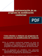 Diseño e Implementación de Un Programa de Modificación Conductual