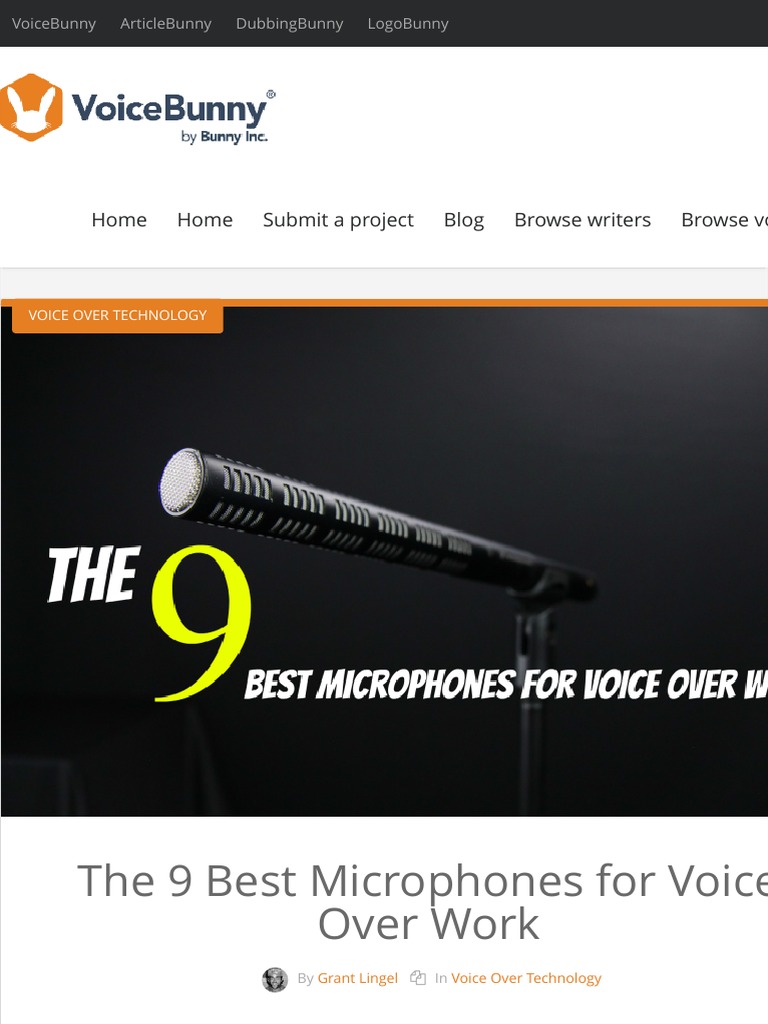 The 9 Best Microphones For Voice Over Work PDF Microphone Audio