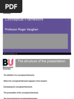 Conceptual Framework: Professor Roger Vaughan