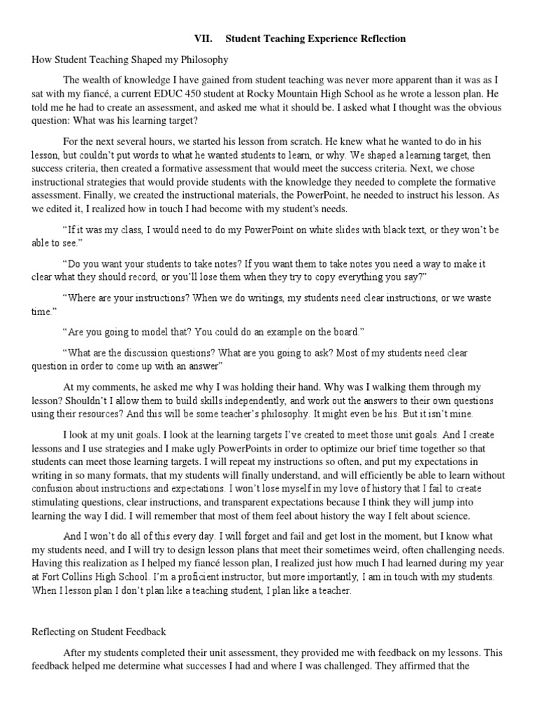 Demo teaching experience essay image