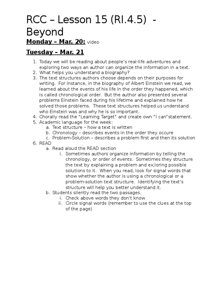Beyond - Lesson 15 | PDF | Paragraph | Sentence (Linguistics)
