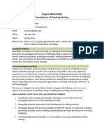 Foundations of Teaching Writing Syllabus PDF