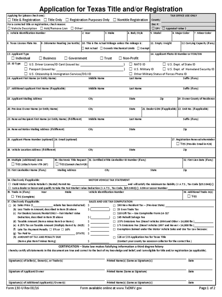 130 U PDF PDF Identity Document Use Tax