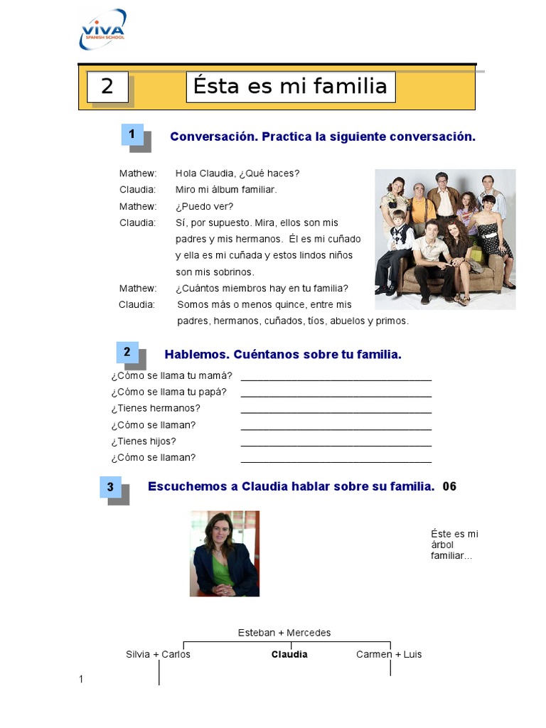 Unidad 2 - Esta Es Mi Familia | PDF