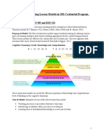 theories supporting all lesson models used in ms credential program