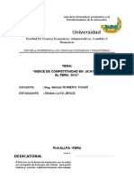 Indices de Competitividad Ucayali