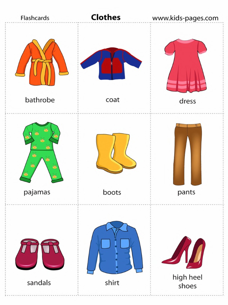 clothes-flashcards